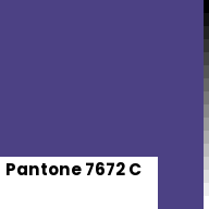 Color chip: Pantone 7672 C