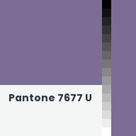 Color chip: Pantone 7677 U