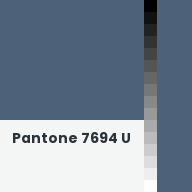 Color chip: Pantone 7694 U