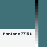 Color chip: Pantone 7715 U