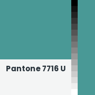 Color chip: Pantone 7716 U