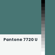 Color chip: Pantone 7720 U