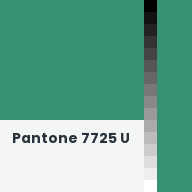 Color chip: Pantone 7725 U
