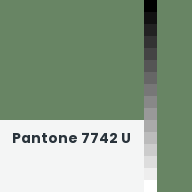 Color chip: Pantone 7742 U