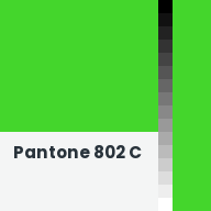 Color chip: Pantone 802 C