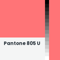 Color chip: Pantone 805 U