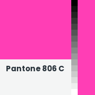 Color chip: Pantone 806 C