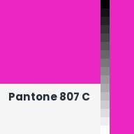 Color chip: Pantone 807 C