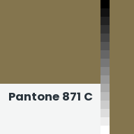 Color chip: Pantone 871 C