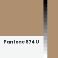 Color chip: Pantone 874 U