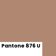 Color chip: Pantone 876 U