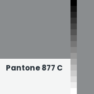 Color chip: Pantone 877 C