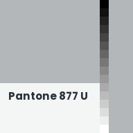 Color chip: Pantone 877 U