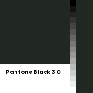 Color chip: Pantone Black 3 C