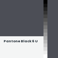 Color chip: Pantone Black 6 U