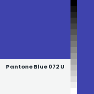 Color chip: Pantone Blue 072 U