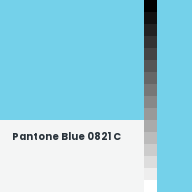 Color chip: Pantone Blue 0821 C