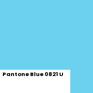 Color chip: Pantone Blue 0821 U