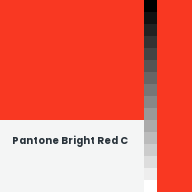 Color chip: Pantone Bright Red C