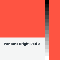 Color chip: Pantone Bright Red U