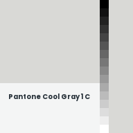 Color chip: Pantone Cool Gray 1 C