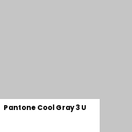 Color chip: Pantone Cool Gray 3 U