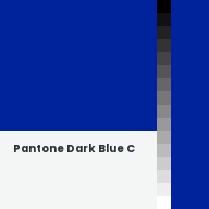 Color chip: Pantone Dark Blue C