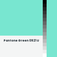 Color chip: Pantone Green 0921 U