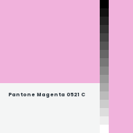 Color chip: Pantone Magenta 0521 C