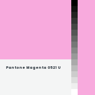 Color chip: Pantone Magenta 0521 U