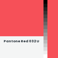 Color chip: Pantone Red 032 U