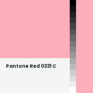 Color chip: Pantone Red 0331 C