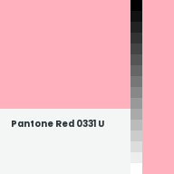 Color chip: Pantone Red 0331 U