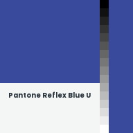Color chip: Pantone Reflex Blue U