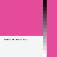 Color chip: Pantone Rhodamine Red U