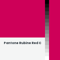 Color chip: Pantone Rubine Red C