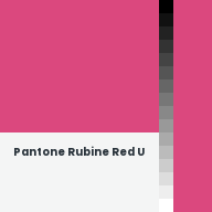 Color chip: Pantone Rubine Red U