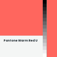 Color chip: Pantone Warm Red U