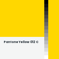 Color chip: Pantone Yellow 012 C