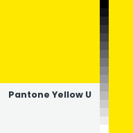 Color chip: Pantone Yellow U