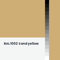 Color chip: RAL 1002 Sand yellow