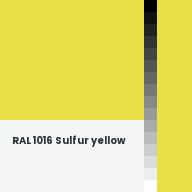 Color chip: RAL 1016 Sulfur yellow