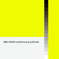 Color chip: RAL 1026 Luminous yellow