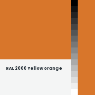 Color chip: RAL 2000 Yellow orange