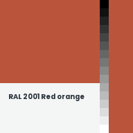 Color chip: RAL 2001 Red orange