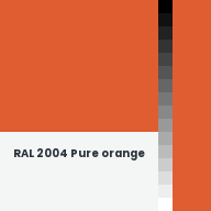 Color chip: RAL 2004 Pure orange