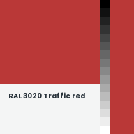 Color chip: RAL 3020 Traffic red