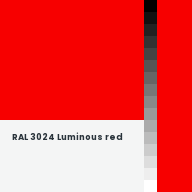 Color chip: RAL 3024 Luminous red