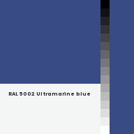 Color chip: RAL 5002 Ultramarine blue
