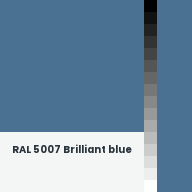 Color chip: RAL 5007 Brilliant blue